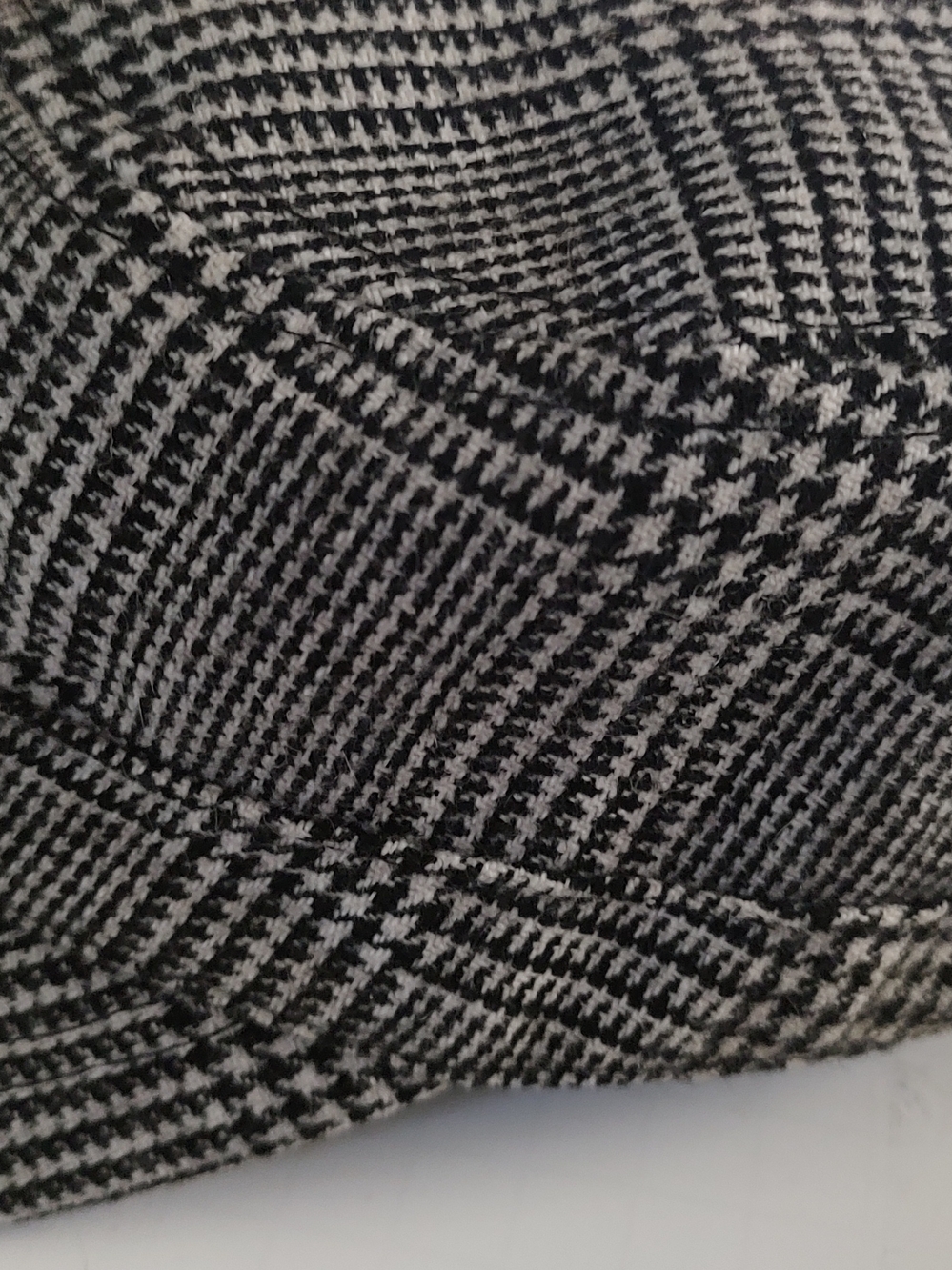 H&M Herringbone Newsboy Sailor's Peaky Cap Hat Black & White Womens Small - Picture 3 of 6